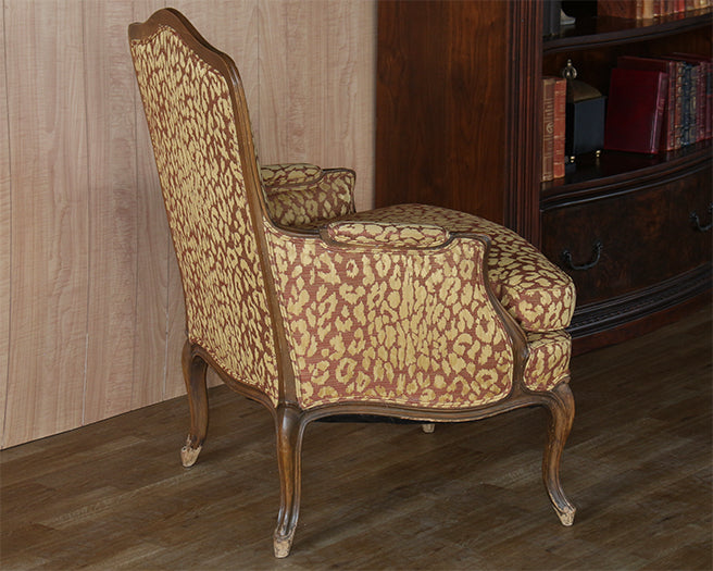 Vintage Louis Style Leopard Lounge Chair