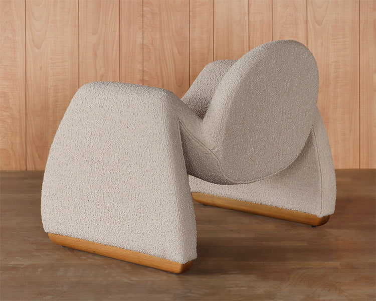 Sand Boucle Ribbon Lounge Chair