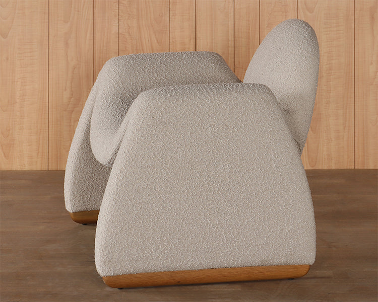 Sand Boucle Ribbon Lounge Chair
