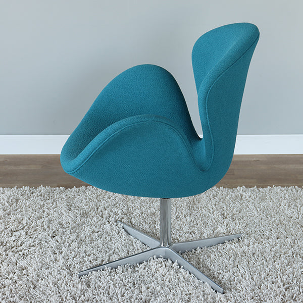 Aegean Blue Jacobsen Style Swan Chair