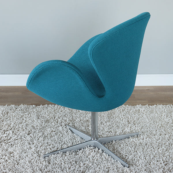 Aegean Blue Jacobsen Style Swan Chair