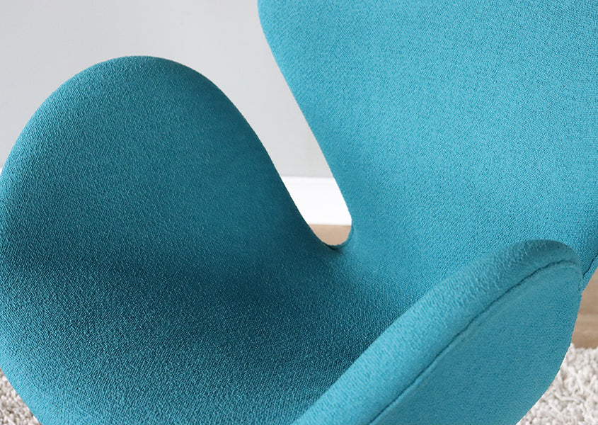 Aegean Blue Jacobsen Style Swan Chair
