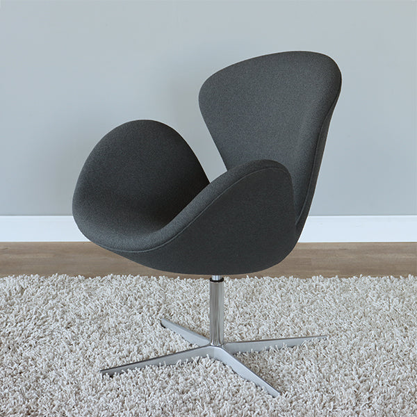 Winter Grey Jacobsen Style Swan Chair