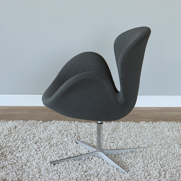 Winter Grey Jacobsen Style Swan Chair