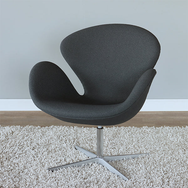 Winter Grey Jacobsen Style Swan Chair