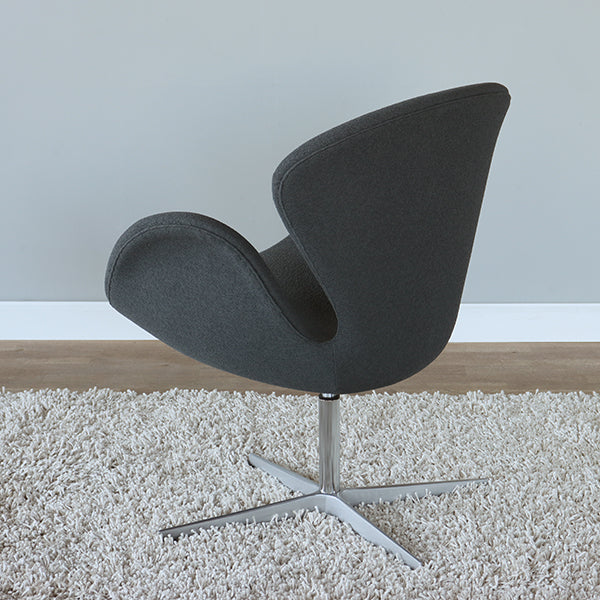Winter Grey Jacobsen Style Swan Chair