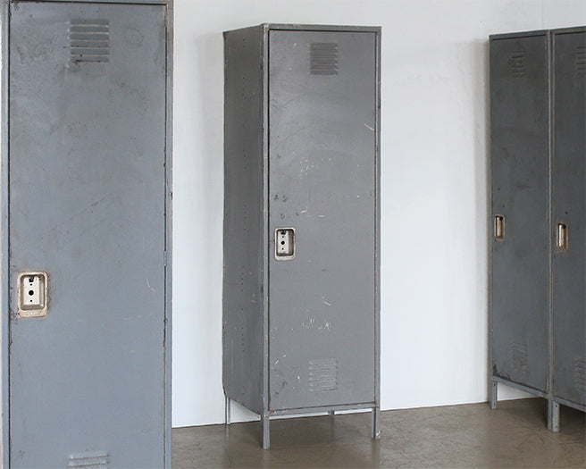 Simple Gray Precinct Locker — Bridge Furniture & Props NY