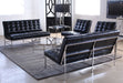 LS110 Mitchell Gold Major Love Seat in Black Leather