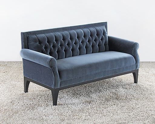 LS119 Faye Settee in Indigo Mohair