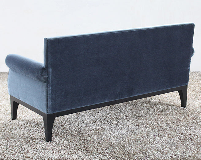 LS119 Faye Settee in Indigo Mohair
