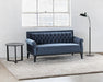 LS119 Faye Settee in Indigo Mohair