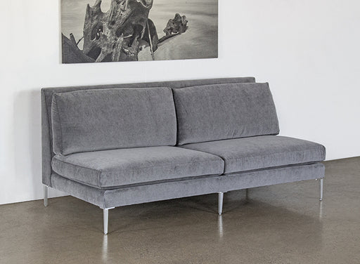 LS149 Armless Loveseat in Sanibel Charcoal