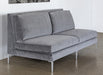 LS149 Armless Loveseat in Sanibel Charcoal