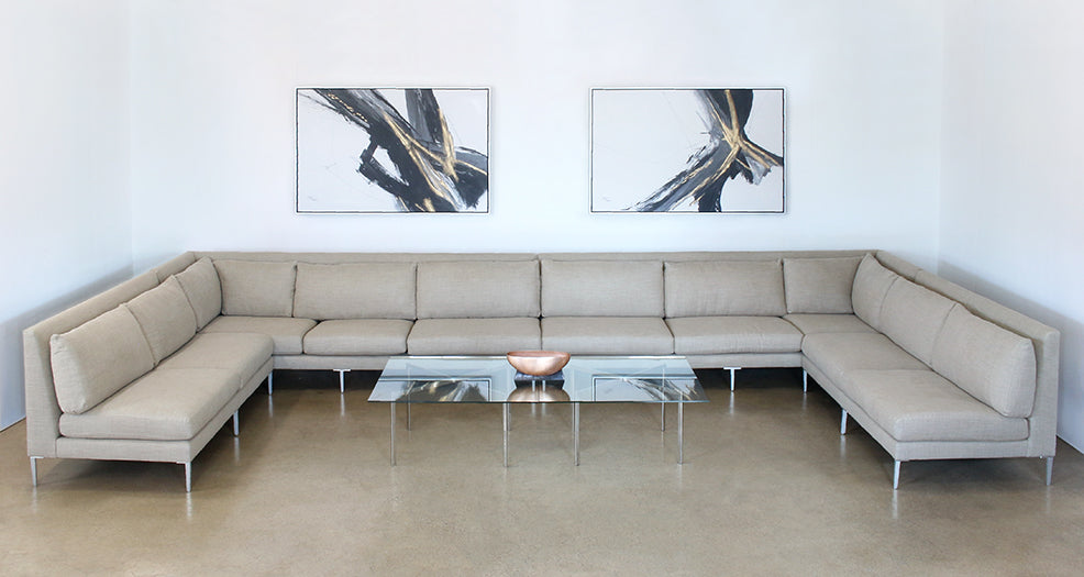 Armless Loveseat In Fawn