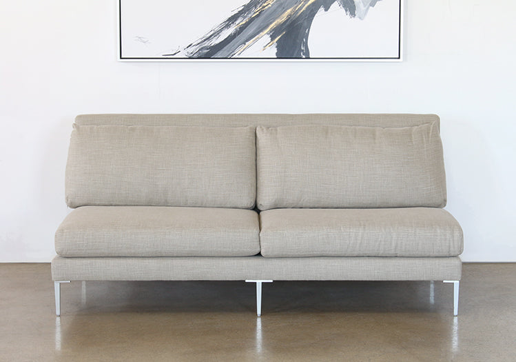 Armless Loveseat In Fawn