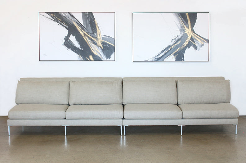Armless Loveseat In Fawn