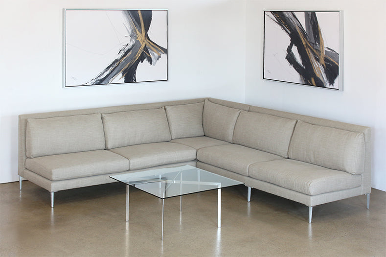 Armless Loveseat In Fawn