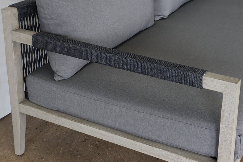 Charcoal & Grey Outdoor Loveseat