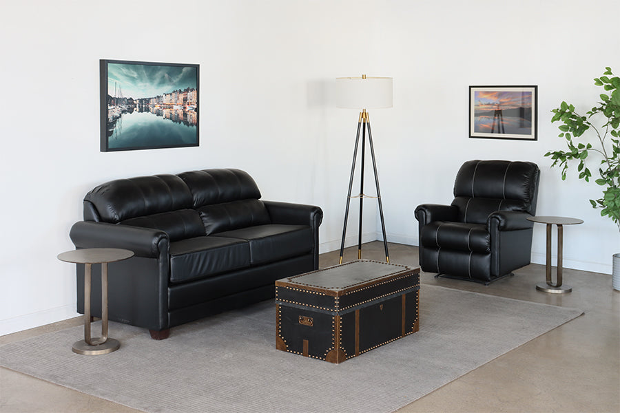 Black Leather Loveseat
