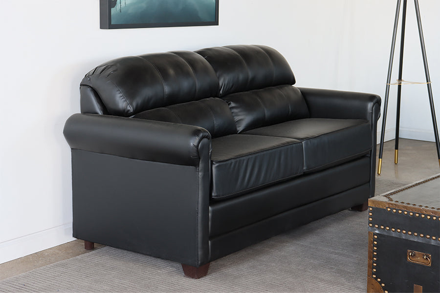Black Leather Loveseat