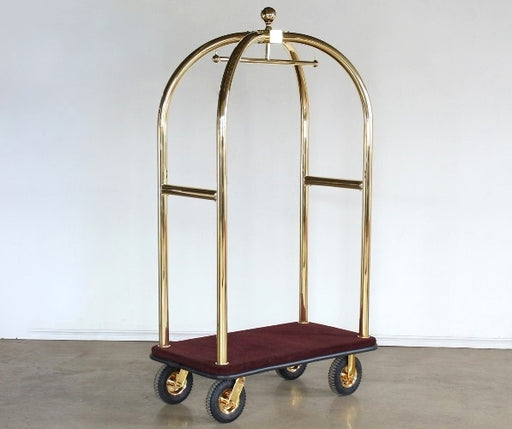 LUG01 Brass Birdcage Style Luggage Cart