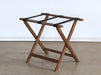 LUG03 Oak Folding Luggage Rack with Black Straps