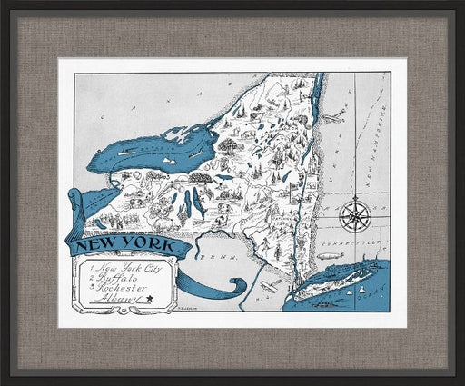 MAP113 Illustrated Map of New York 