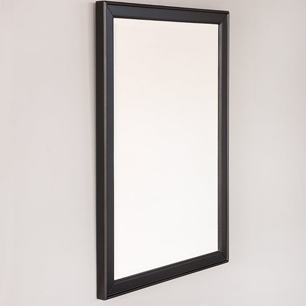 Black Wood Frame w/ Beveled Mirror