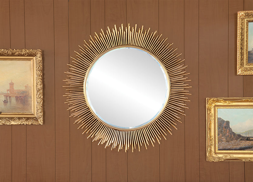 Gold Leaf Starburst Mirror - Cleared Decor