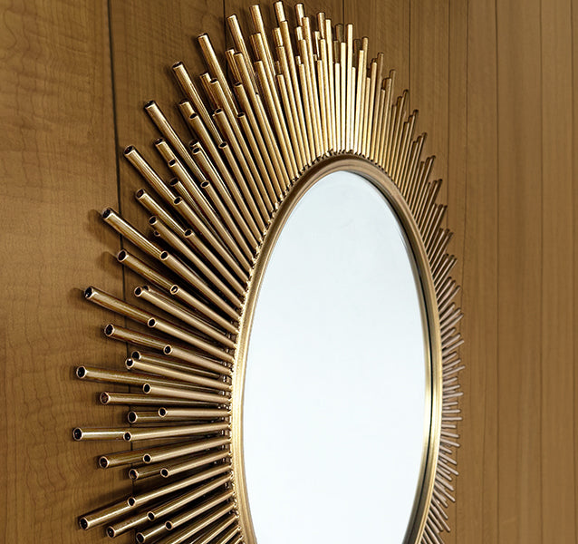 Gold Leaf Starburst Mirror - Cleared Decor