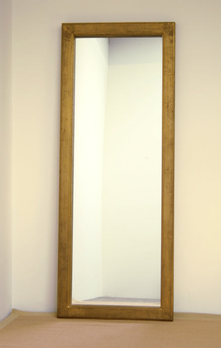 Antique Textured Gold Gilt Floor Mirror