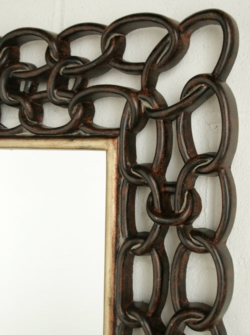Mottled Copper Links Mirror