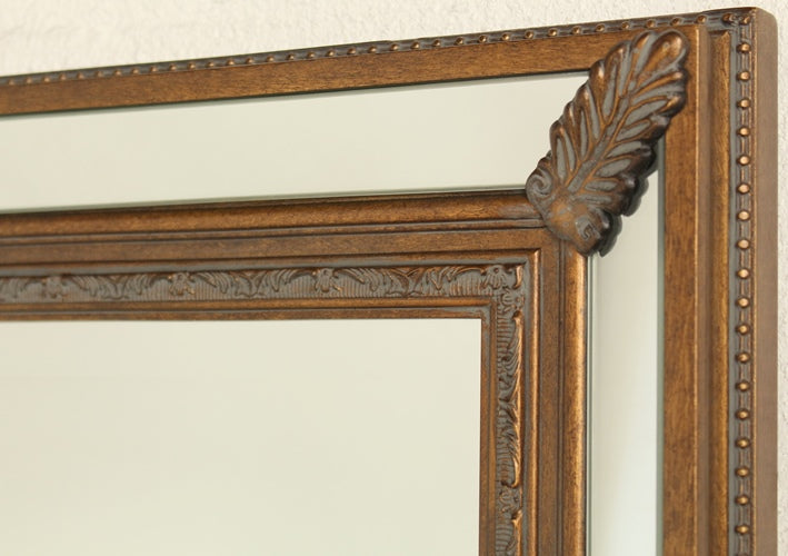 MIR79 Antique Gold Acanthus Panel Mirror