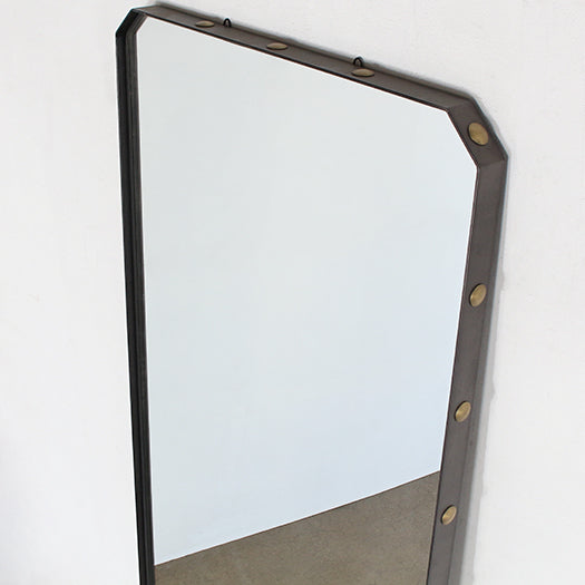 MIR92 Riveted Iron Floor Mirror
