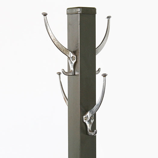 MISC124 Institutional Gray Metal Coat Rack 