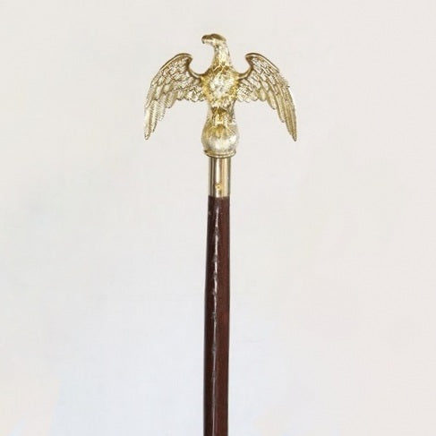 MISC141 8' Wood Flagpole with Eagle Finial and Base 