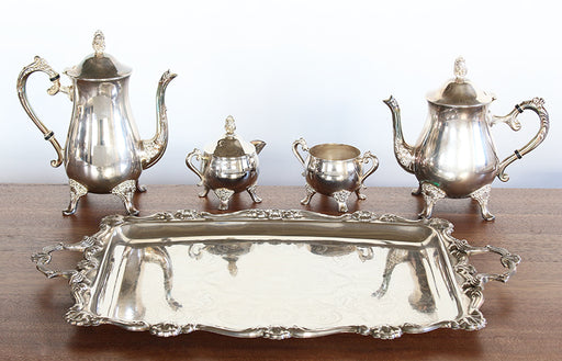 MISC143 Silver Plated Tea Set - 5 piece (1 set of 5)