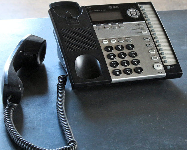 Black and Silver Office Telephone