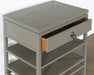 NS46 - Vintage Gray Nightstand with Two Shelves
