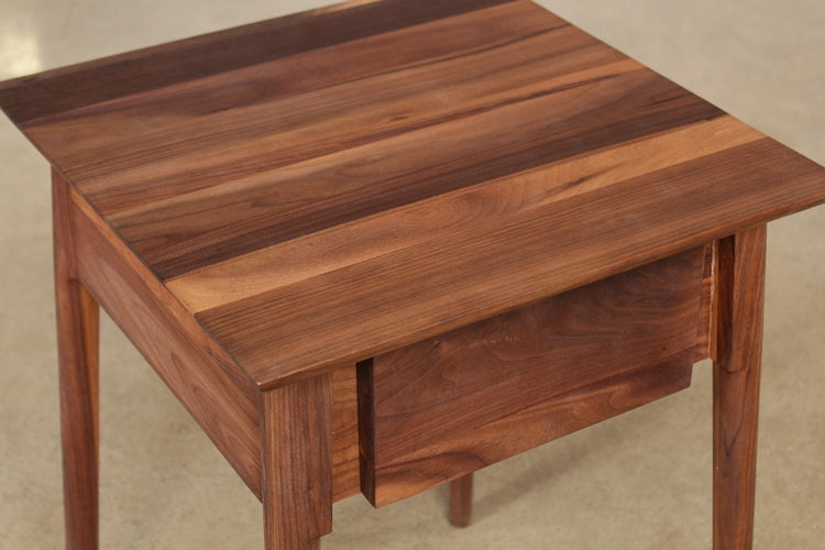 NS50 - Vintage 1-Drawer Bedside Table in American Black Walnut 