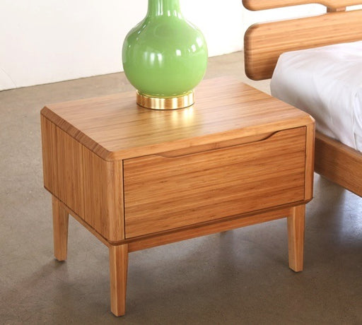 NS56 Modern Bamboo 1-Drawer Nightstand