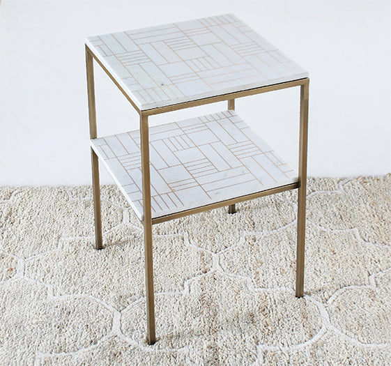 NS73 Piet Marble Nightstand