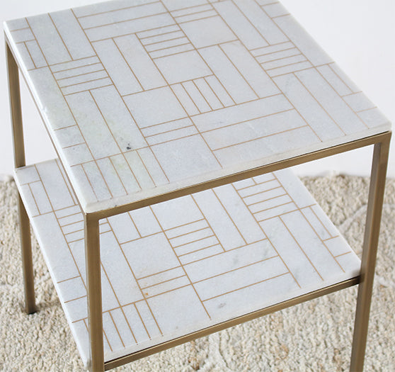 NS73 Piet Marble Nightstand