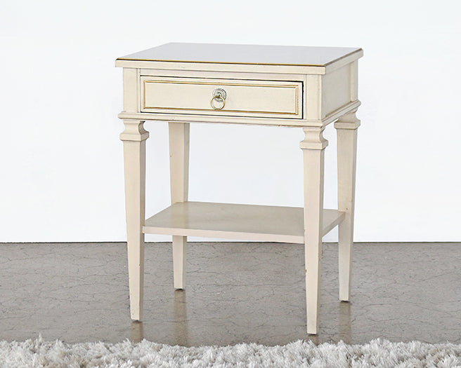 NS76 Vintage Ivory Nightstand