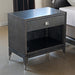 NS78 Back Maple Nightstand with Mother of Pearl Accent 