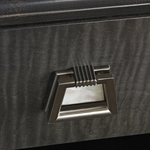 NS78 Back Maple Nightstand with Mother of Pearl Accent 