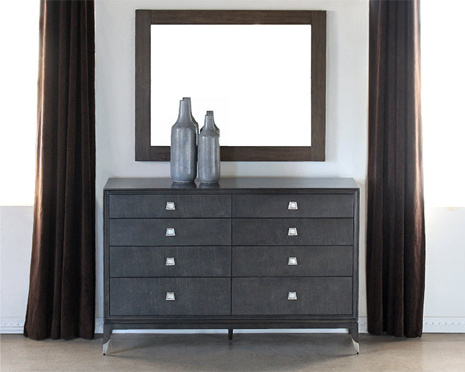 DR126 Black Maple Dresser with Mother of Pearl Accents