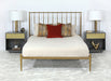 NS85 - Iron Nightstand With Perforated Brass Drawer