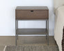 NS89 - Auburn Poplar Nightstand With One Drawer