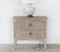 NS91 - Washed Elm Nightstand With 2 Drawers